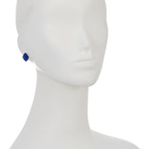 Jay King Sterling Silver Faceted Lapis Square Stud Sterling Silver Earrings